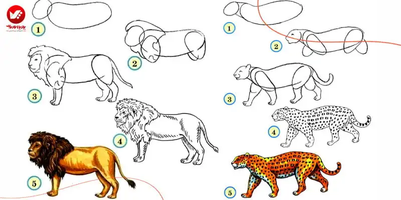 ایده برای نقاشی حیوانات با کودکان