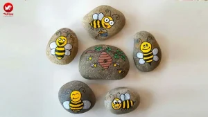 نقاشی روی سنگ برای کودکان