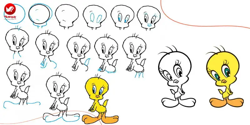 نکاتی برای نقاشی شخصیت های کارتونی برای کودکان